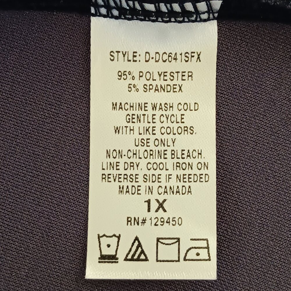 Brina & Em Women's Navy Dane Front Twist Detail Shine Knit Dress Size 1X - Picture 9 of 10